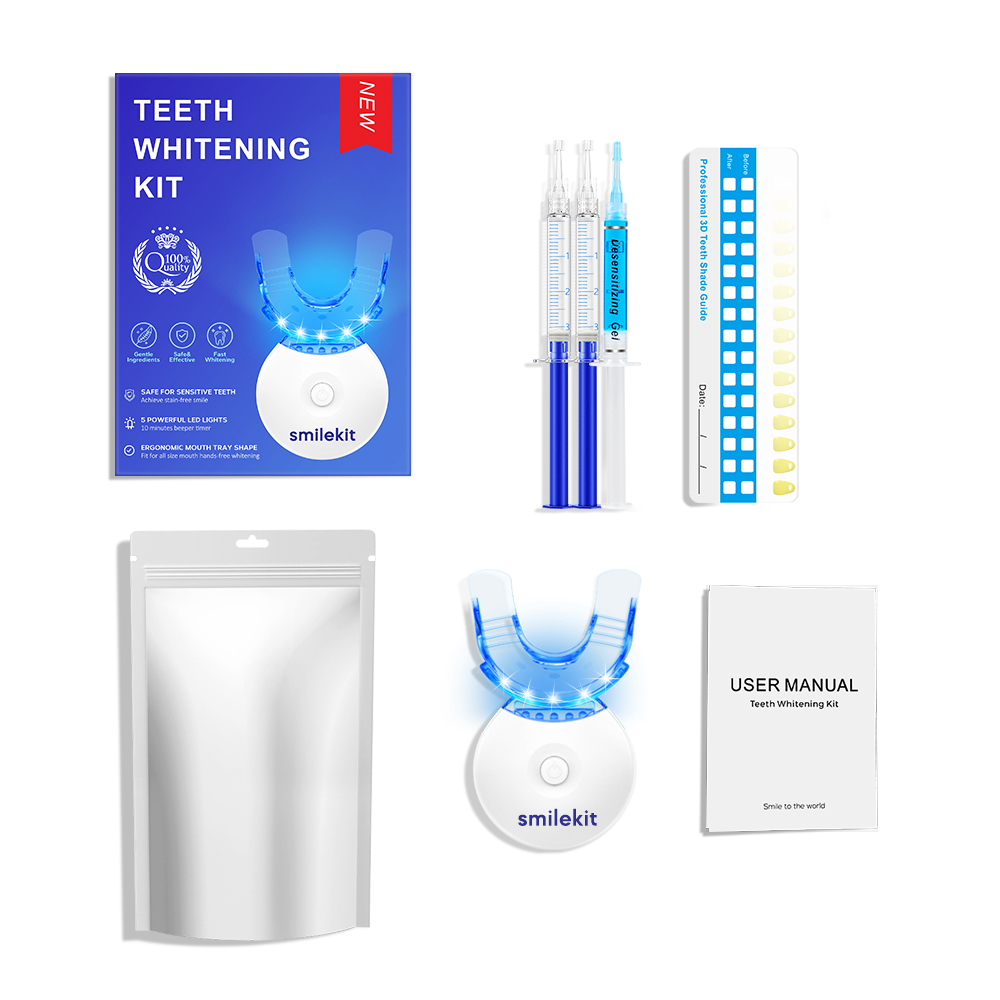Teeth Whitening Clinic - ชุดฟอกสีฟัน - เครื่องฟอกสีฟันไฟ LED 5X พร้อมคาร์บาไมด์เปอร์ออกไซด์