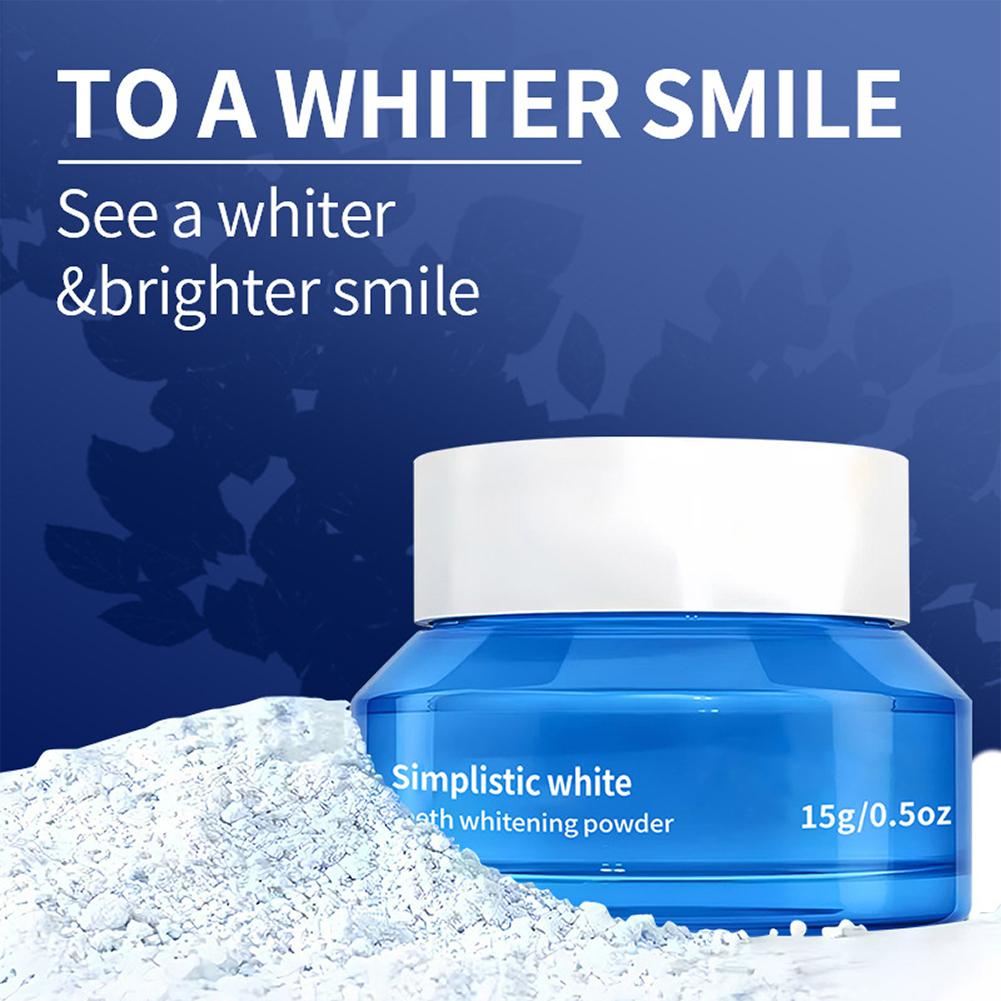 Teeth Whitening Clinic - ผงฟอกฟันขาวสูตรเรียบง่าย ขจัดคราบฟัน ลดคราบพลัค ฟันขาวกระจ่างใส ผลิตภัณฑ์ดูแลช่องปากประจำวัน