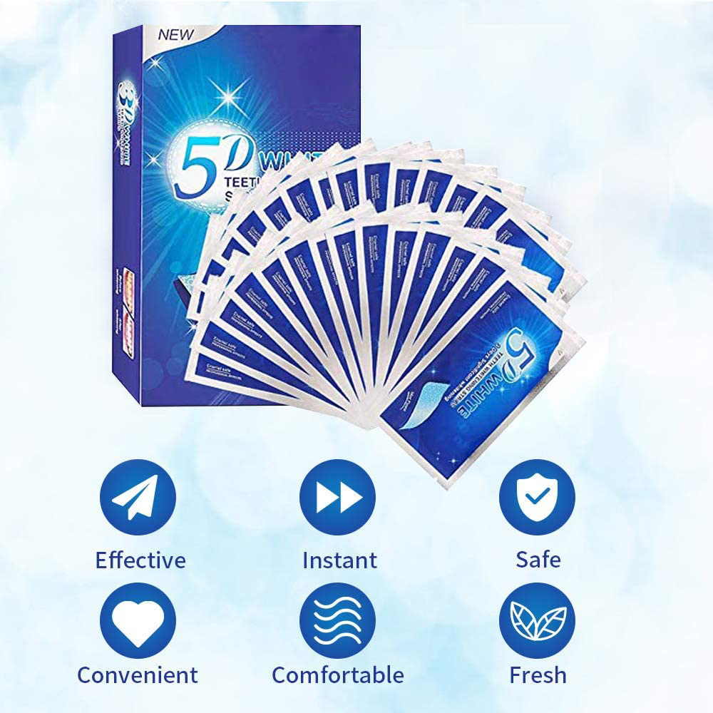 แผ่นฟอกสีฟันขาว 5D ไวท์เทนนิ่ง - Teeth Whitening Clinic บทวิจารณ์และราคา