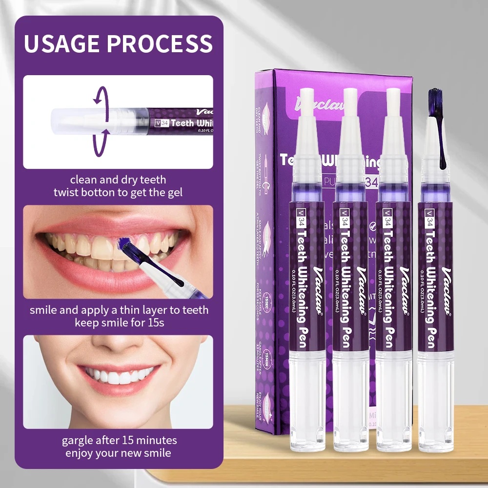 วาคลาฟ V34 ปากกาเจลฟอกสีฟันสีม - Teeth Whitening Session บทวิจารณ์และราคา